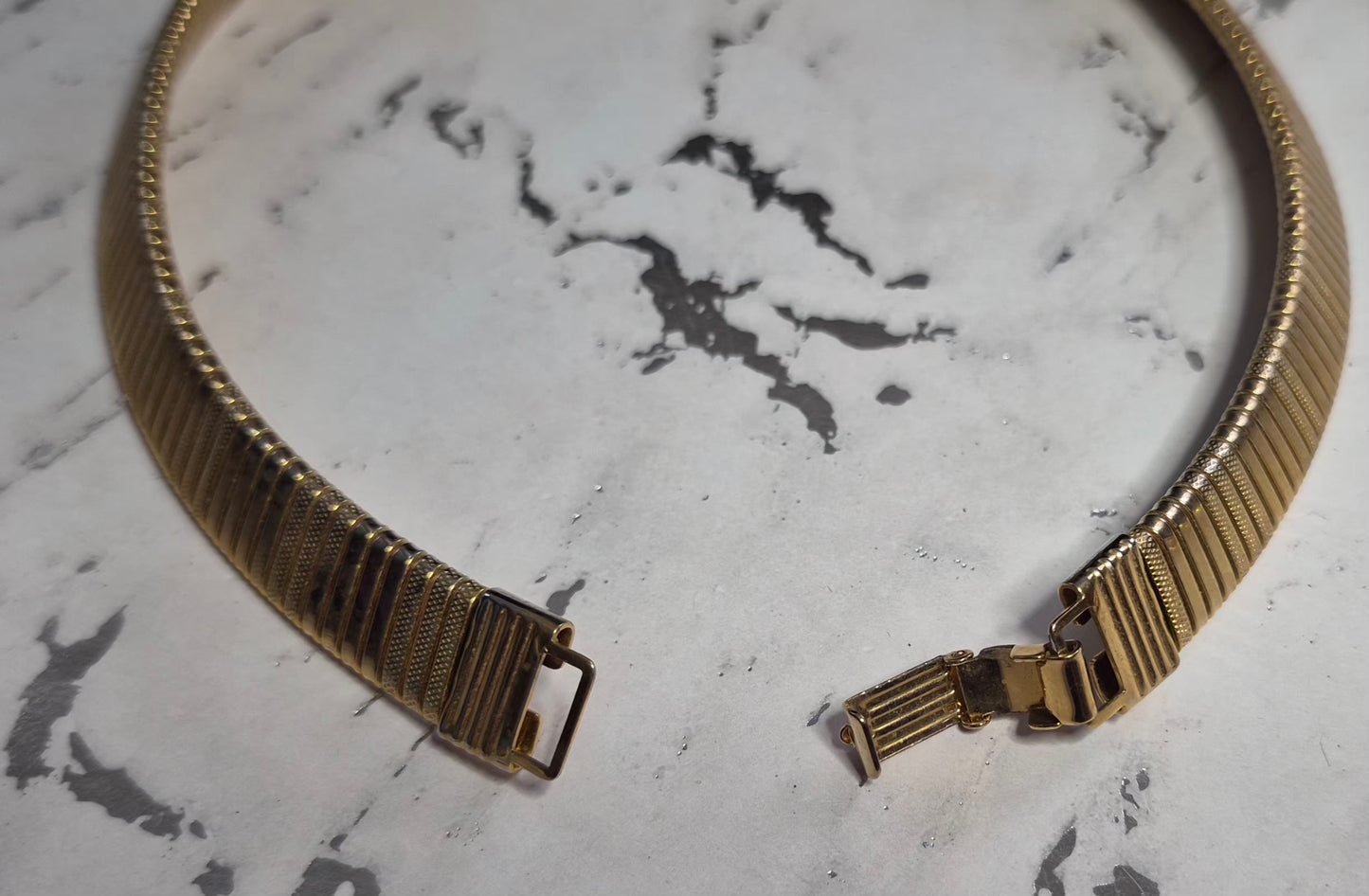 Gorgeous Vintage Tubogas Cleopatra Style Choker Collar Necklace