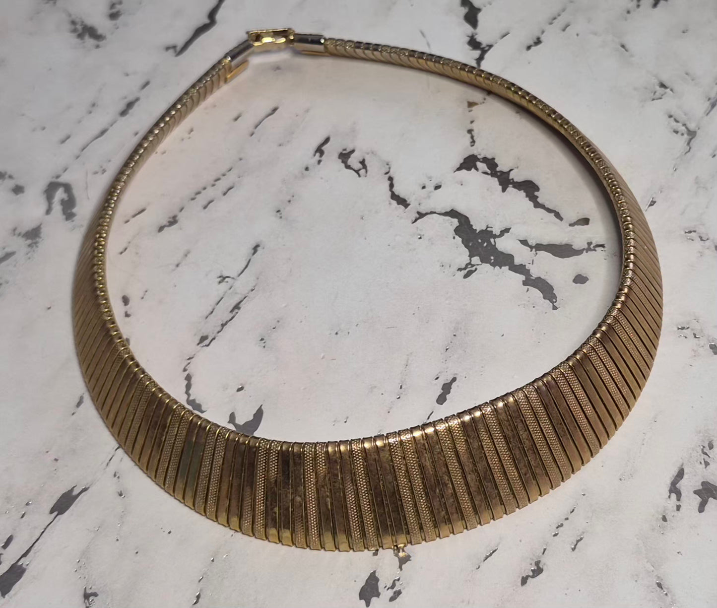 Gorgeous Vintage Tubogas Cleopatra Style Choker Collar Necklace
